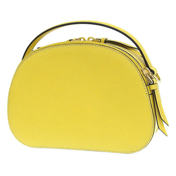 Prada Odette Saffiano Leather Handbag Yellow - Picture 2 of 8